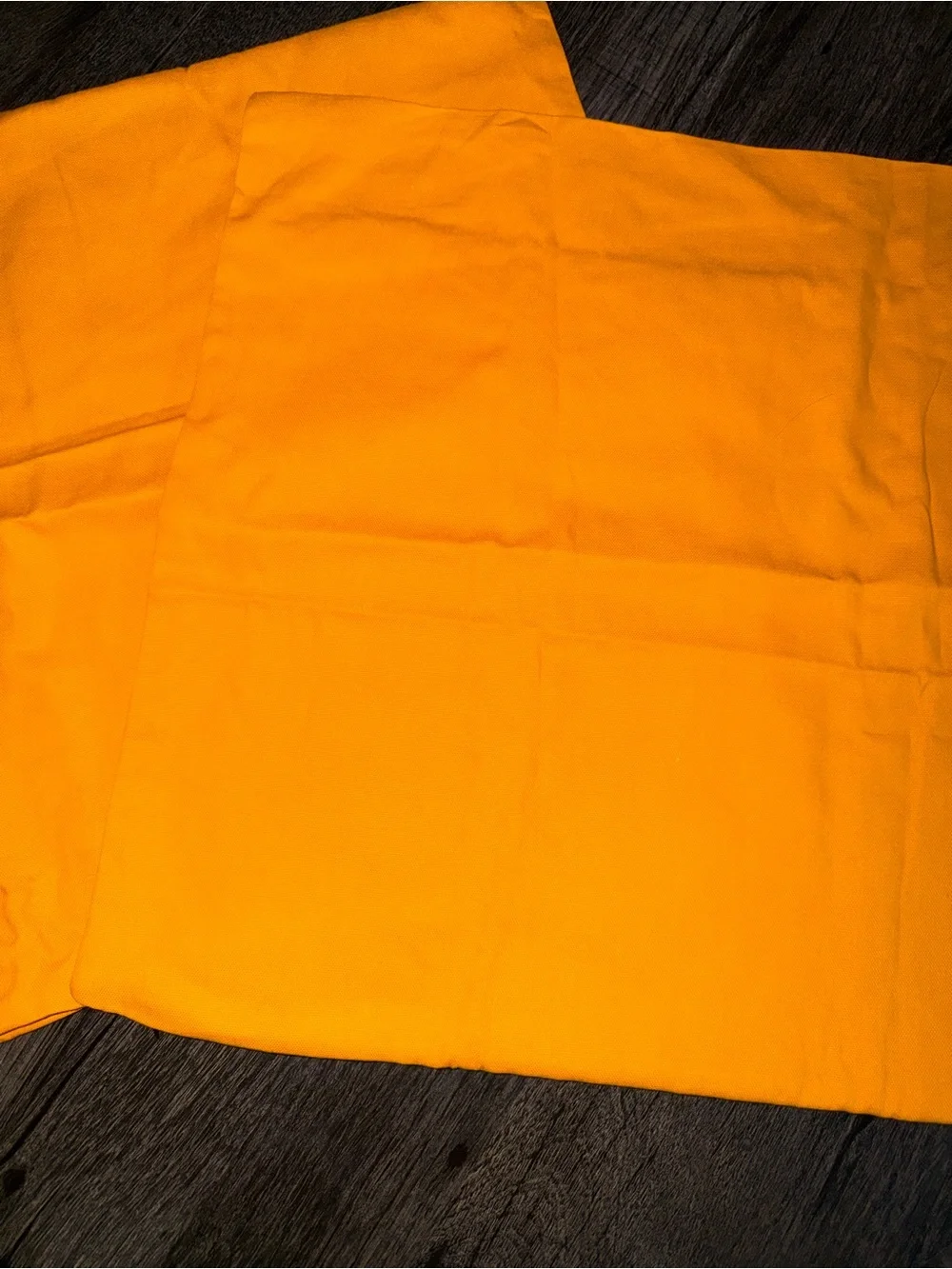 Solid Mango Throw Pillow Covers (2)